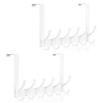 Toalheiros ópticos Over The Door Hooks, cabide, pacote com 2, branco