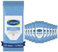 Toalhetes Cetaphil para Limpeza Facial e Corporal - Pacote com 120 Unidades