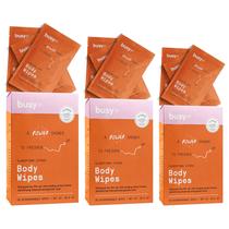 Toalhetes corporais BUSYCO Refresh para mulheres que limpam o aroma cítrico