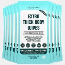Toalhetes corporais de banho happyaom XL 100 Aloe Vera para mulheres, homens, idosos