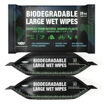 Toalhetes corporais EVERLIT Biodegradáveis Bamboo 20 unidades 20x30 cm