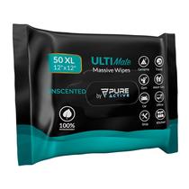 Toalhetes corporais Pure Active XXL para adultos, pacote com 50, sem perfume