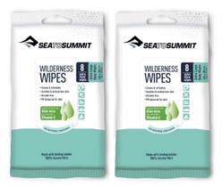 Toalhetes corporais Sea to Summit XL Wilderness Wipes, pacote com 2 Toalhetes corporais Sea to Summit XL Wilderness Wipes, pacote com 2