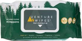 Toalhetes corporais Venture Wipes, grandes, biodegradáveis, 20 unidades Toalhetes corporais Venture Wipes, grandes, biodegradáveis, 20 unidades
