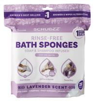 Toalhetes de banho descartáveis Scrubzz, pacote com 25 unidades, com aroma de lavanda