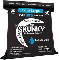 Toalhetes de banho descartáveis sem enxágue Skunky XL 82% maiores