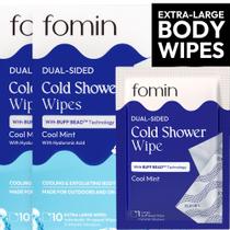 Toalhetes de banho FOMIN Travel Cold, pacote com 20, sem enxágue, XL, vitamina E Toalhetes de banho FOMIN Travel Cold, pacote com 20, sem enxágue, XL, vitamina E