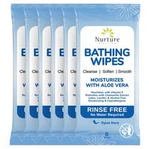 Toalhetes de banho Nurture Valley Nurture XL com babosa para adultos x48 Toalhetes de banho Nurture Valley Nurture XL com babosa para adultos x48