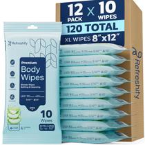 Toalhetes de banho Refreshify 120 XL Body Adults com Aloe e Vitamina E