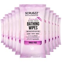 Toalhetes de banho Scrubzz Extra Large 120 descartáveis para adultos Lavanda Toalhetes de banho Scrubzz Extra Large 120 descartáveis para adultos Lavanda