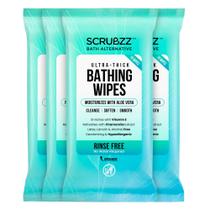Toalhetes de banho Scrubzz Extra Large No Rinse 40 descartáveis