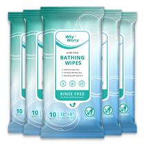Toalhetes de banho WHYWORRY Ultra Thick Rinse Free 50 unidades Toalhetes de banho WHYWORRY Ultra Thick Rinse Free 50 unidades