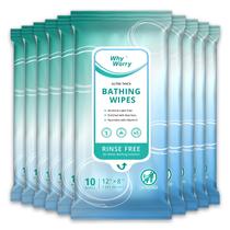 Toalhetes de banho WHYWORRY Ultra Thick Rinse Free 8x12 100 unidades Toalhetes de banho WHYWORRY Ultra Thick Rinse Free 8x12 100 unidades