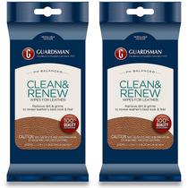 Toalhetes de couro Guardsman Clean & Renew 20 unidades Pacote com 2