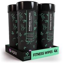 Toalhetes de fitness Wipex Natural Lemongrass & Eucalyptus 75x4