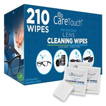 Toalhetes de lente Care Touch 210, pré-umedecidos, embalados individualmente
