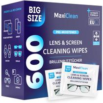 Toalhetes de limpeza de lentes Maxi Clean 600 pré-umedecidos para óculos
