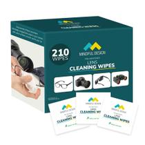 Toalhetes de limpeza de lentes Mindful Design 210ct embalados individualmente