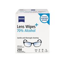 Toalhetes de limpeza de lentes ZEISS pré-umedecidos 250 unidades de álcool 70%