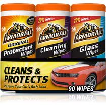Toalhetes de limpeza de vidro Armor All Protectant Car 90 Ct