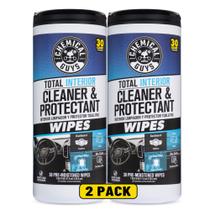 Toalhetes de limpeza e proteção de interiores totais Chemical Guys 60 Ct Toalhetes de limpeza e proteção de interiores totais Chemical Guys 60 Ct