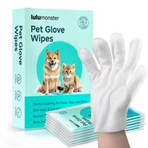 Toalhetes de luvas para animais de estimação LULUMONSTER para cães e gatos embalados individualmente Toalhetes de luvas para animais de estimação LULUMONSTER para cães e gatos embalados individualmente