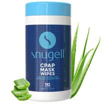 Toalhetes de máscara de CPAP Snugell, 110 unidades, sem perfume, aloe vera Toalhetes de máscara de CPAP Snugell, 110 unidades, sem perfume, aloe vera
