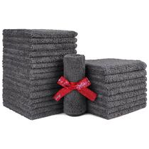 Toalhetes de microfibra HOMEXCEL, altamente absorventes, pacote com 24, cinza Toalhetes de microfibra HOMEXCEL, altamente absorventes, pacote com 24, cinza
