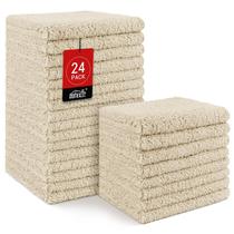 Toalhetes de microfibra HOMEXCEL, pacote com 24, 30x30cm, castanhos