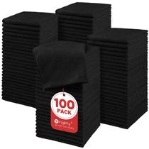 Toalhetes de microfibra Orighty, pacote de 100, 30x30cm, pretos
