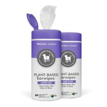 Toalhetes de ouvido Petkin Plant-Based 80 Wipes, pacote com 2 toalhetes para cães e gatos Toalhetes de ouvido Petkin Plant-Based 80 Wipes, pacote com 2 toalhetes para cães e gatos