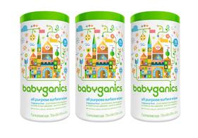 Toalhetes de superfície Babyganics, multiuso, sem perfume, 75 unidades, x3 Toalhetes de superfície Babyganics, multiuso, sem perfume, 75 unidades, x3