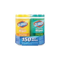 Toalhetes desinfetantes Clorox Company 01599, pacote com 2 unidades (75 ct cada) Toalhetes desinfetantes Clorox Company 01599, pacote com 2 unidades (75 ct cada)