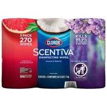 Toalhetes desinfetantes Clorox Scentiva 90 unidades (pacote de 3)