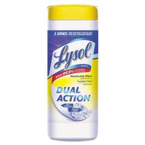 Toalhetes desinfetantes Lysol Dual Action Citrus 35ct (pacote de 3) Toalhetes desinfetantes Lysol Dual Action Citrus 35ct (pacote de 3)