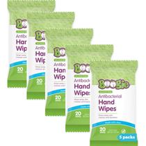 Toalhetes desinfetantes para as mãos Boogie, antibacterianos, sem álcool, 100% Toalhetes desinfetantes para as mãos Boogie, antibacterianos, sem álcool, 100%