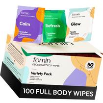 Toalhetes desodorantes FOMIN Acidified Travel, pacote variado de 100 unidades Toalhetes desodorantes FOMIN Acidified Travel, pacote variado de 100 unidades