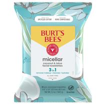 Toalhetes faciais Burt's Bees Micellar com coco e lótus de 30 quilates Toalhetes faciais Burt's Bees Micellar com coco e lótus de 30 quilates
