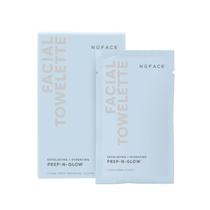 Toalhetes faciais NuFace Prep-N-Glow 2 em 1, esfoliantes e de limpeza