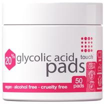 Toalhetes faciais TOUCH com 20% de ácido glicólico, esfoliantes, 50 unidades Toalhetes faciais TOUCH com 20% de ácido glicólico, esfoliantes, 50 unidades