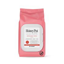 Toalhetes femininos The Honey Pot Company Bergamot Rose 30 ct Toalhetes femininos The Honey Pot Company Bergamot Rose 30 ct