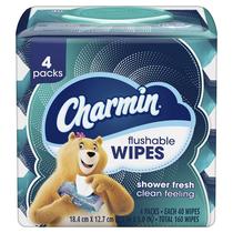 Toalhetes laváveis Charmin 160 Total Wipes (4 pacotes de 40) Toalhetes laváveis Charmin 160 Total Wipes (4 pacotes de 40)