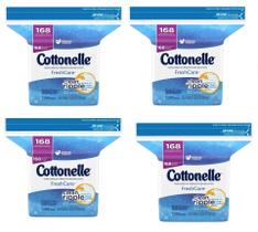 Toalhetes laváveis Cottonelle Fresh Care 168 unidades (4 pacotes)