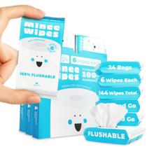 Toalhetes laváveis de viagem MOONIES Impossivelmente Compact 144 Ct