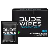 Toalhetes laváveis Dude On-The-Go 30 sem perfume, 1 pacote