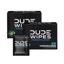 Toalhetes laváveis Dude On-The-Go, pacote com 2, 60 toalhetes sem perfume