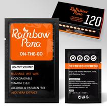 Toalhetes laváveis RainbowPana 120 unidades para homens embalados individualmente Toalhetes laváveis RainbowPana 120 unidades para homens embalados individualmente