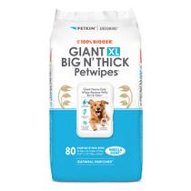 Toalhetes para animais de estimação Petkin Giant XL Big N' Thick 80 toalhetes com aroma de baunilha Toalhetes para animais de estimação Petkin Giant XL Big N' Thick 80 toalhetes com aroma de baunilha