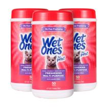 Toalhetes para animais de estimação Wet Ones FF12853PCS3 50 unidades, pacote com 3 unidades, aloe vera
