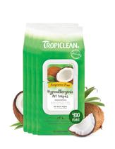 Toalhetes para cães TropicLean, hipoalergênicos, sem perfume, 400 unidades